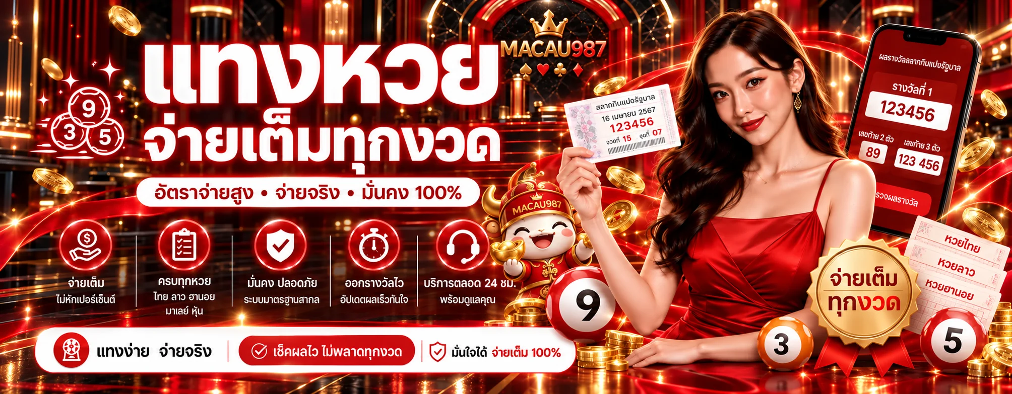 แบนเนอร์ MACAU987 หวยและผลรางวัล